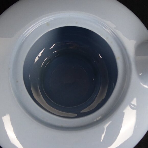 Homer Laughlin Blue Tea Pot Teapot Skyline Jubilee Art Deco Vintage - Picture 7 of 16